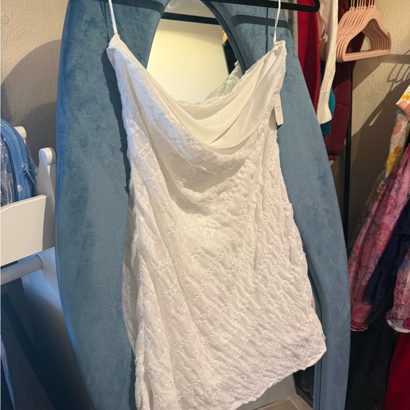 Altar'd State Strapless White Textured Dress - Picture 3 of 9